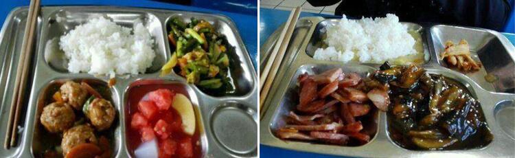 工廠食堂10元工作餐兩葷一素的飯菜是怎么樣的？